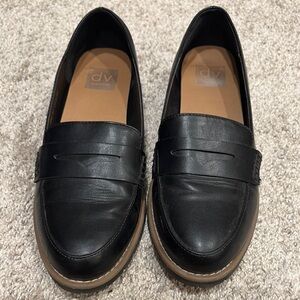 DV by Dolce Vita Black Leather Penny Loafers